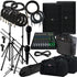Collage of the components in the Mackie Thump 212XT 1400W 12" Enhanced Powered Speaker COMPLETE AUDIO BUNDLE