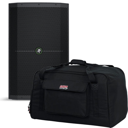 Collage of the components in the Mackie Thump 212XT 1400W 12" Enhanced Powered Speaker CARRY BAG KIT
