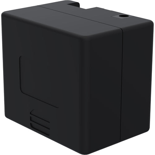 3/4 view of Mackie Thump Go Battery showing back, top and left side