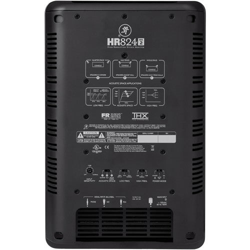 mackie hr824mk2 studio monitor speaker rear view