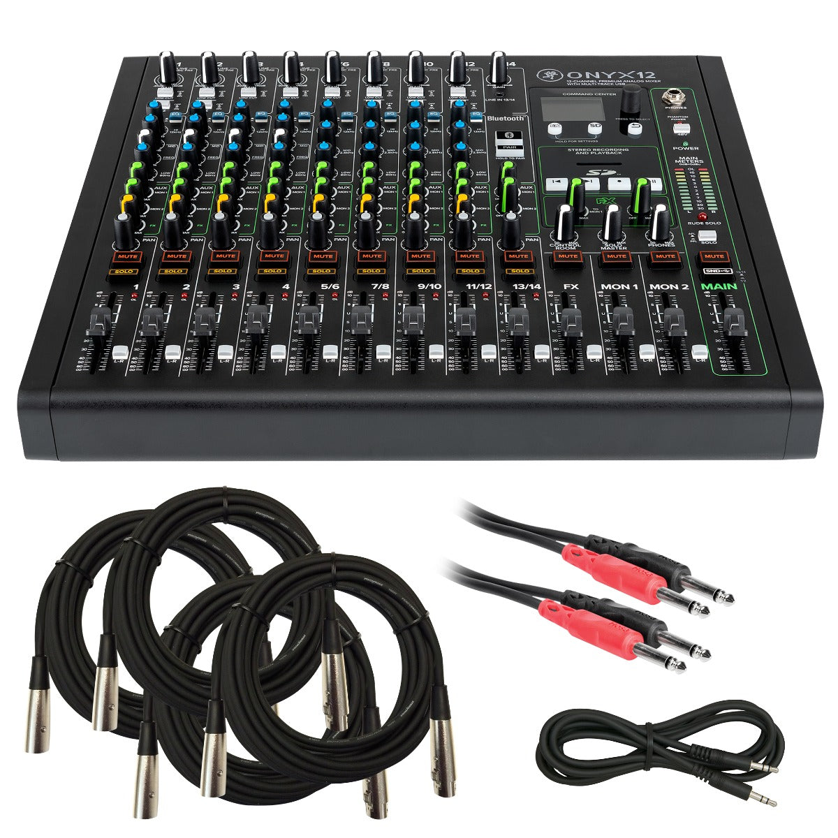Mackie Onyx12 12-Channel Analog Mixer w/Multitrack USB CABLE KIT – Kraft  Music