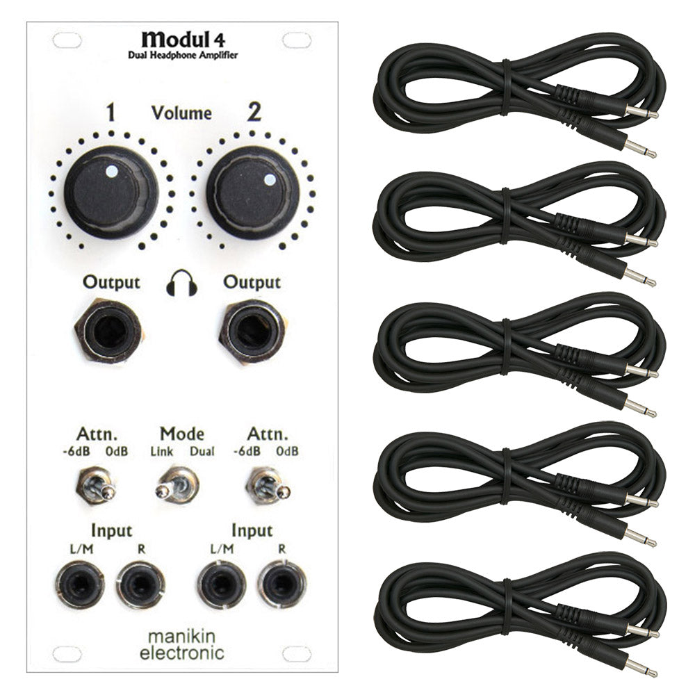 Manikin Electronic Modul 4 Dual Headphone Amp Eurorack Module BLACK CA Kraft Music