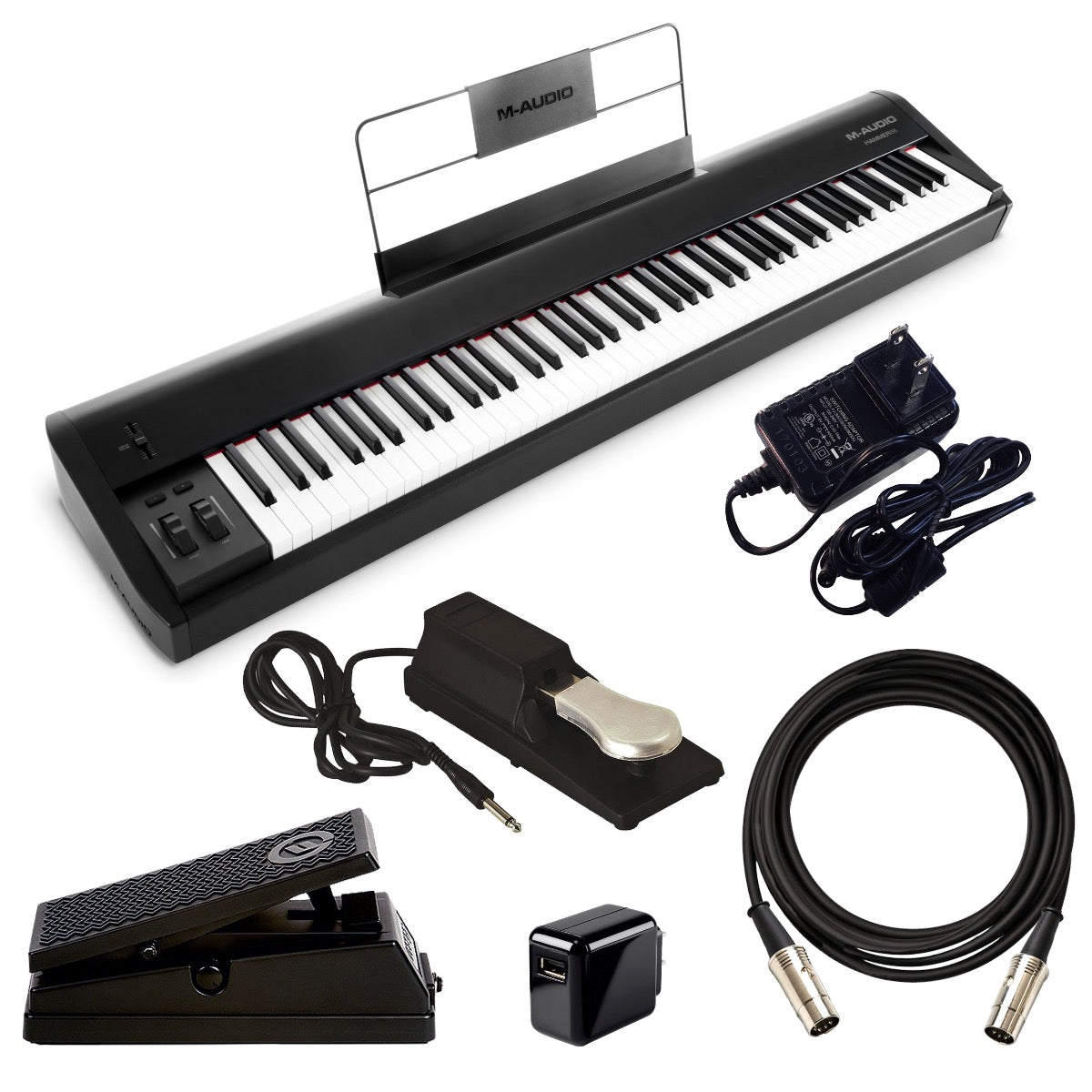 M-Audio Hammer 88 USB/MIDI Controller Keyboard COMPLETE STUDIO BUNDLE –  Kraft Music