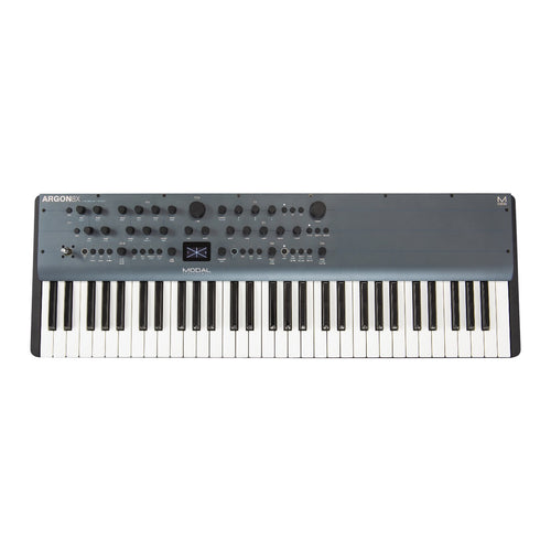 Top view of Modal Electronics Argon8X 61-Key Polyphonic Wavetable Synthesizer