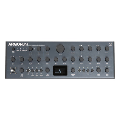 Front view of Modal Electronics Argon8M Polyphonic Wavetable Synthesizer Module