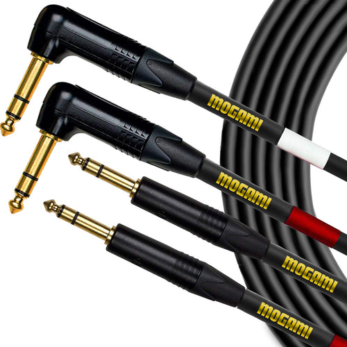 Mogami Gold Stereo Keyboard Balanced Dual 1/4" Cable - 10'