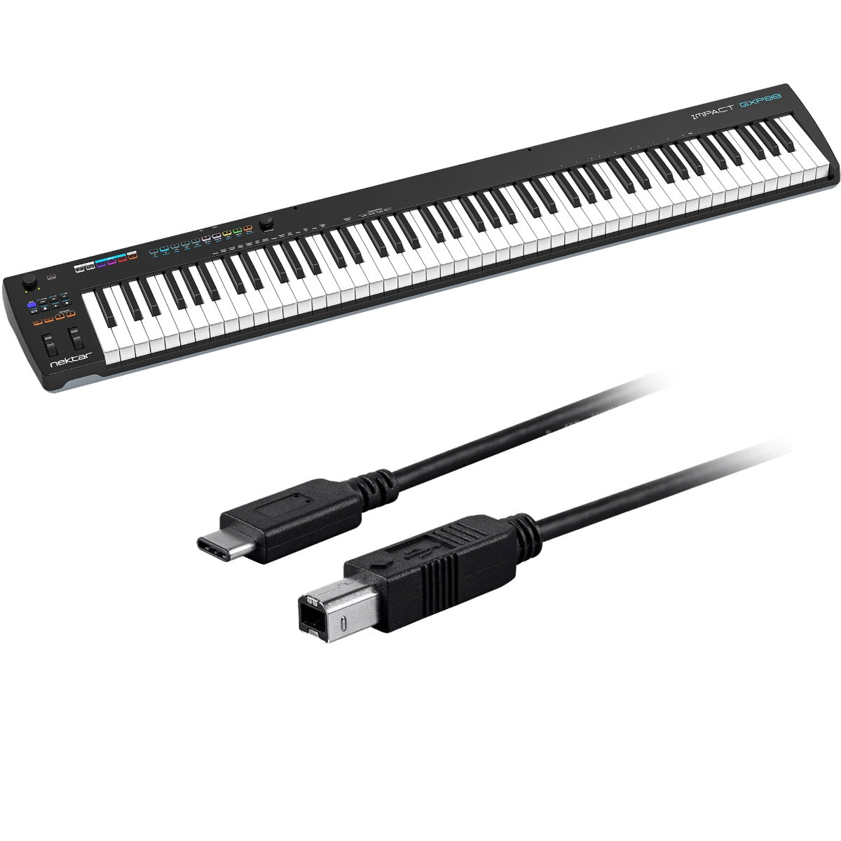 Nektar Impact GXP88 USB MIDI Keyboard Controller USB-C CABLE KIT – Kraft  Music