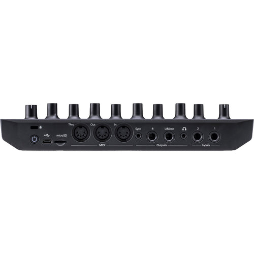 Rear view of Novation Circuit Tracks Groovebox with Synths, Drums and Sequencer