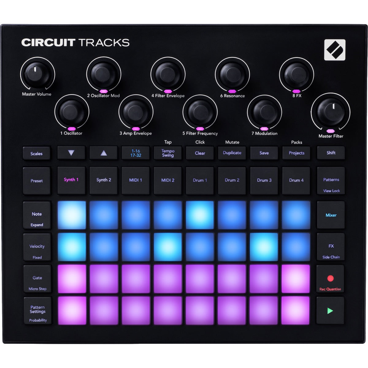 DJ機材 Novation Circuit Tracks novation_circuit_tracks_angle_