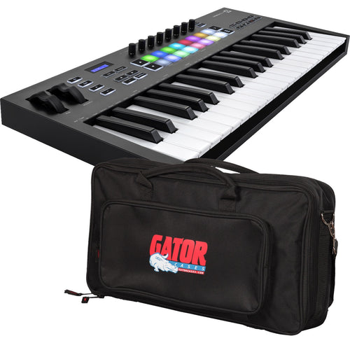 Bundle collage image of Novation Launchkey 37 MK3 Keyboard Controller CARRY BAG KIT bundle