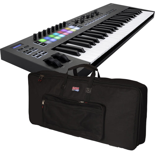 Bundle collage image of Novation Launchkey 49 MK3 Keyboard Controller CARRY BAG KIT bundle
