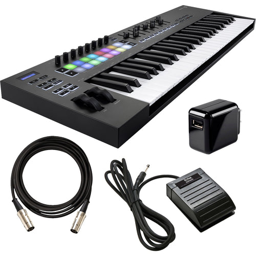Bundle collage image of Novation Launchkey 49 MK3 Keyboard Controller STUDIO KIT bundle