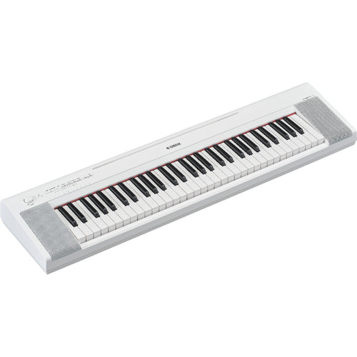Yamaha Piaggero NP15 61-Key Portable Keyboard with Power Adapter - White, View 1