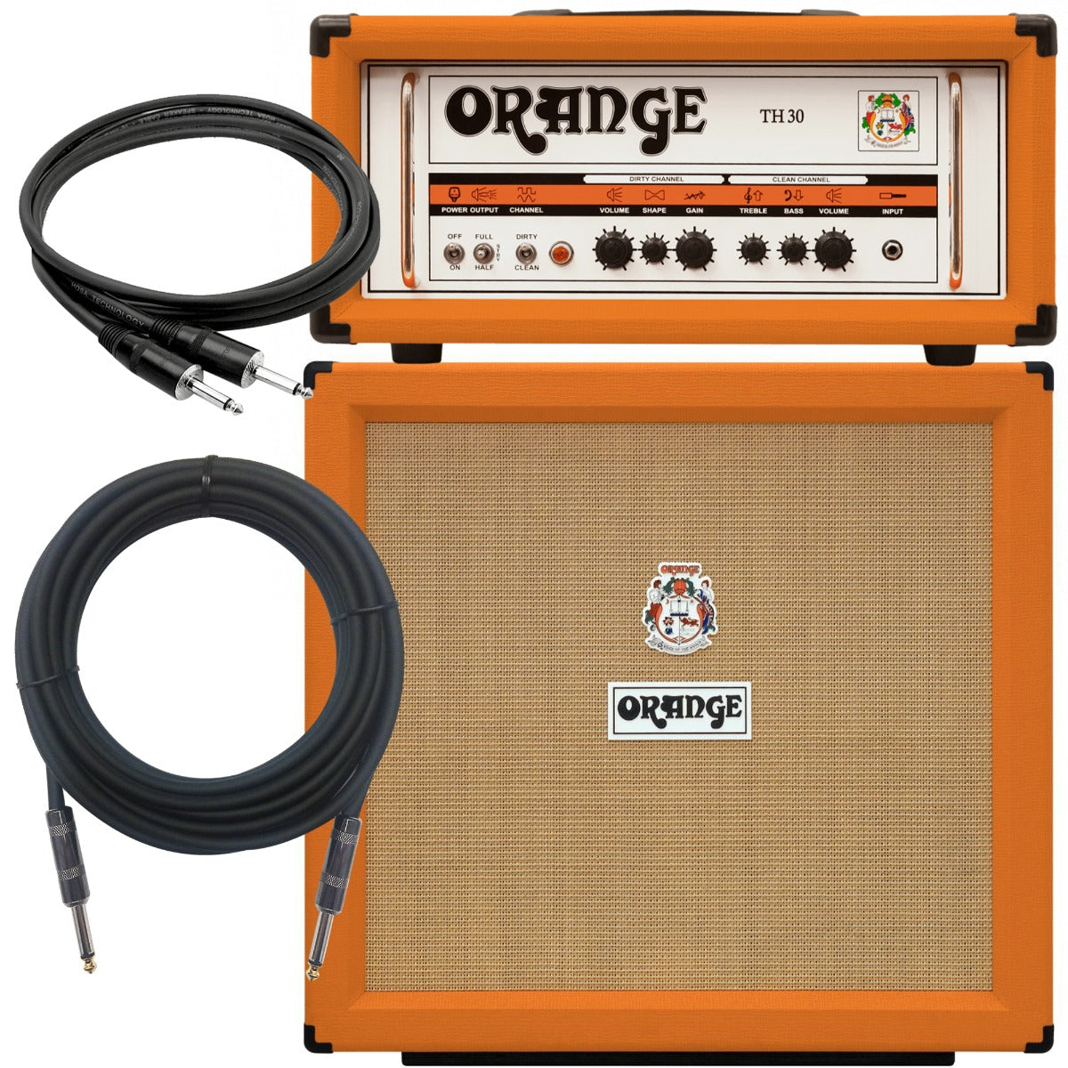 Orange TH30H 30/15/7 Watt Amp Head with 4X12 BUNDLE