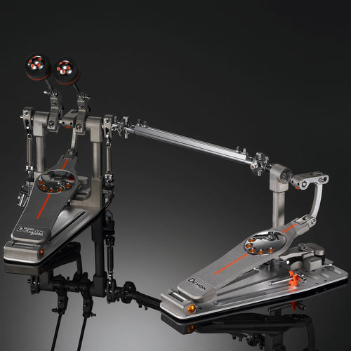 pearl p3000dl demon drive double bass drum pedal - lefty