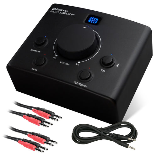 Collage image of the PreSonus MicroStation BT Monitor Controller CABLE KIT bundle