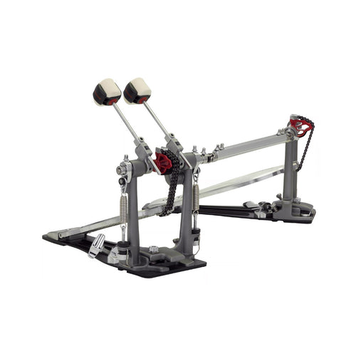 Quarter angled perspective of the Pearl P1032R Eliminator: Solo Red Double Pedal