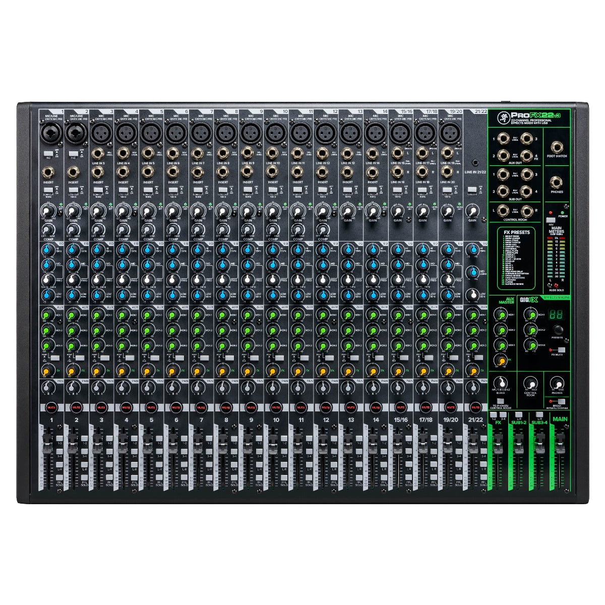 Mackie ProFX22v3 Effects Mixer with USB – Kraft Music