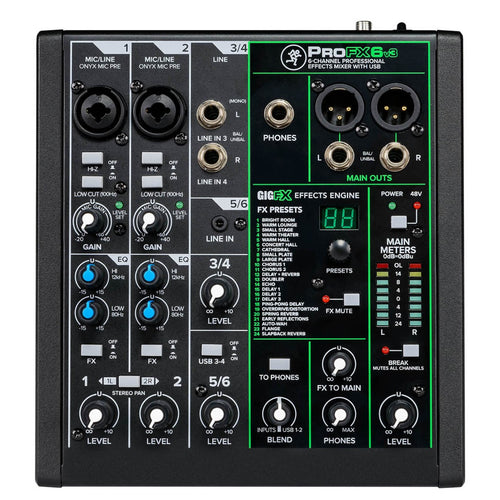 Mackie ProFX6v3 Effects Mixer with USB