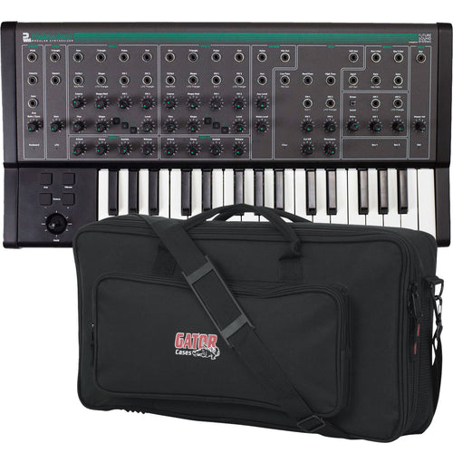 Collage showing components in PWM Malevolent Semi-Modular Analog Synthesizer CARRY BAG KIT