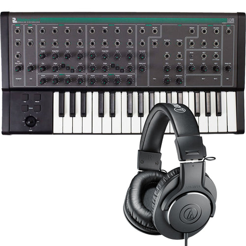 Collage showing components in PWM Malevolent Semi-Modular Analog Synthesizer STUDIO KIT