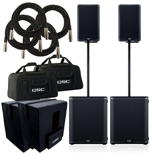 QSC K10.2 Powered Speaker with KS118 Subwoofer STAGE RIG