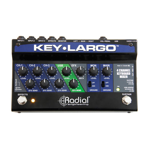 Radial Key-Largo Keyboard Mixer and Performance Pedal, view 2