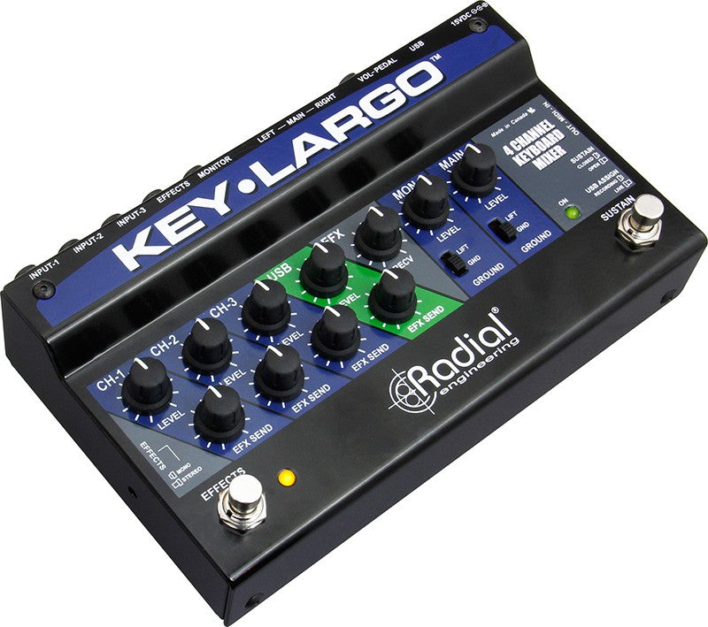 Radial Key-Largo Keyboard Mixer and Performance Pedal COMPLETE