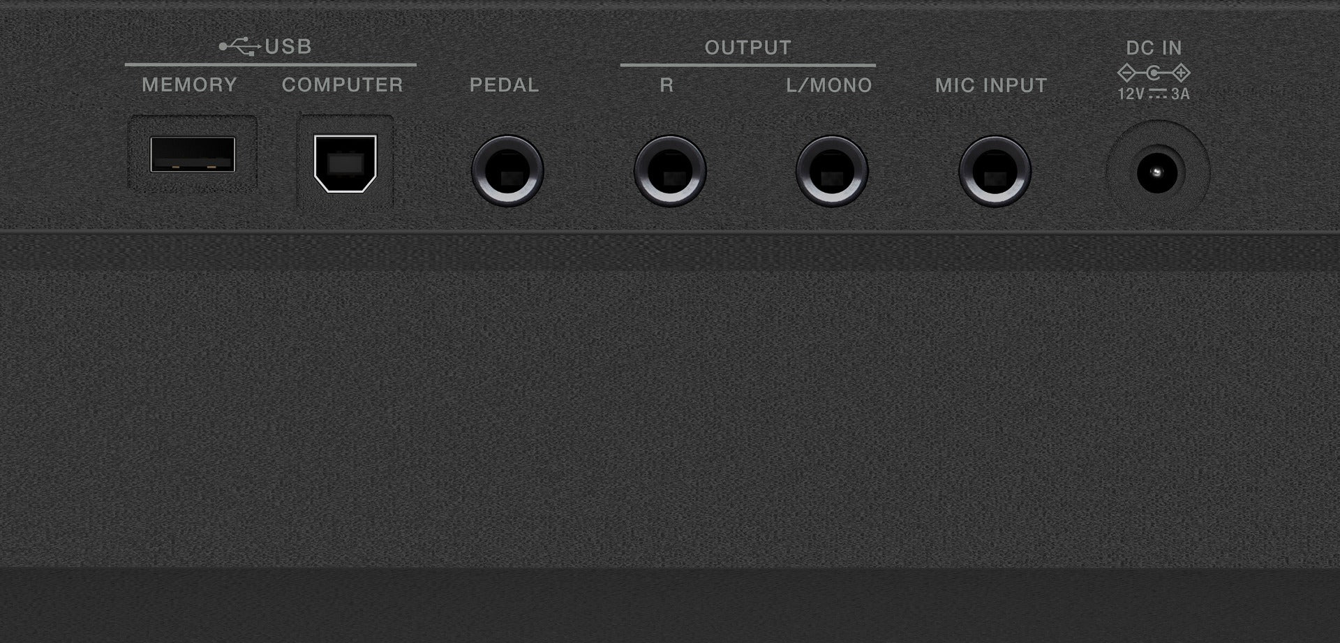 Roland EX50 Arranger Keyboard, Back panel