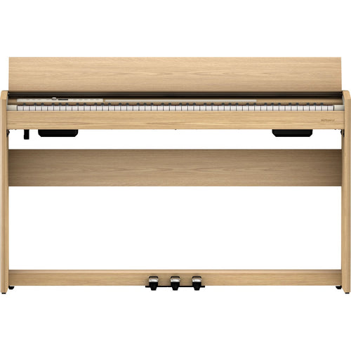 Front view of Roland F701 Digital Piano - Light Oak