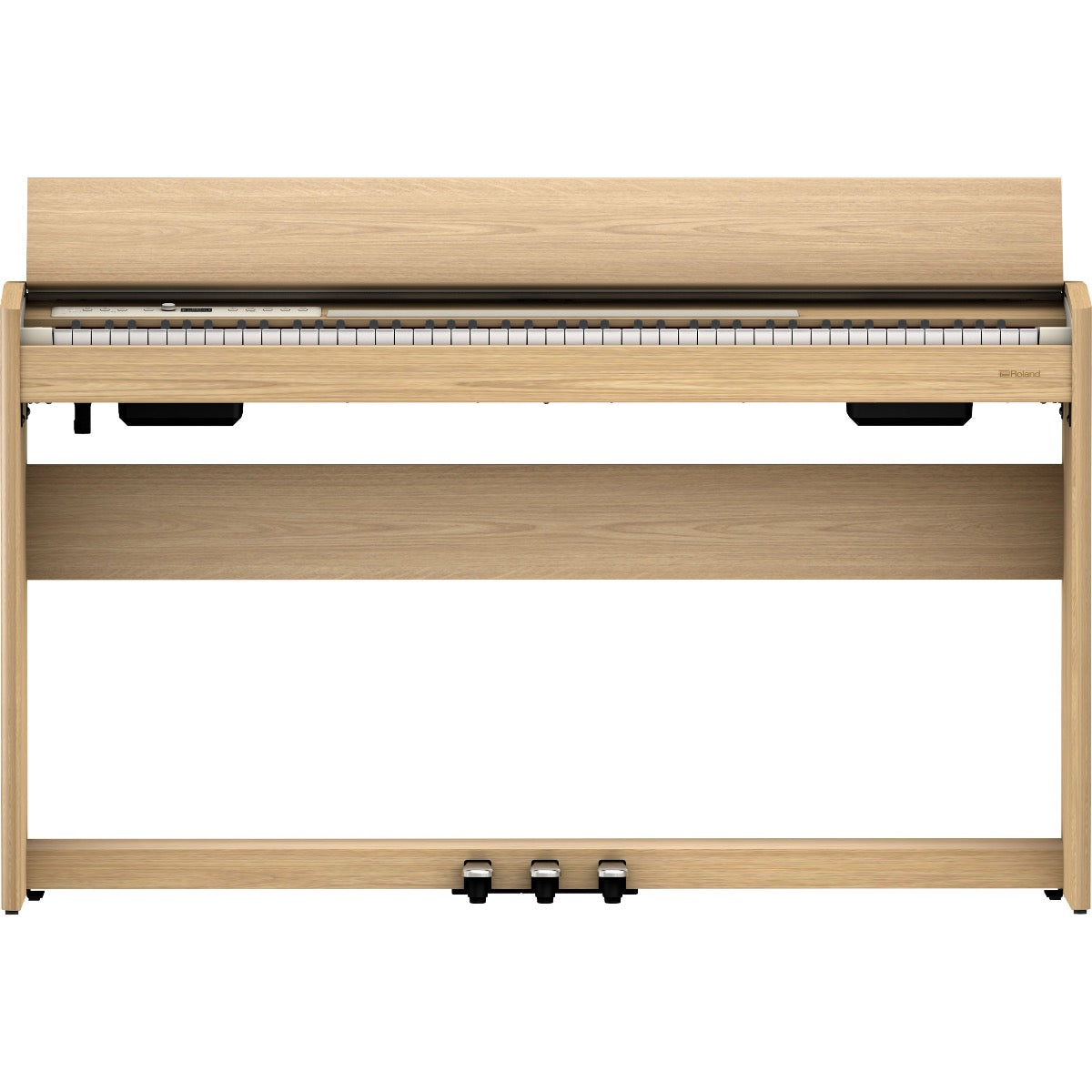 Front view of Roland F701 Digital Piano - Light Oak