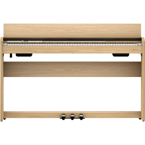 Front view of Roland F701 Digital Piano - Light Oak