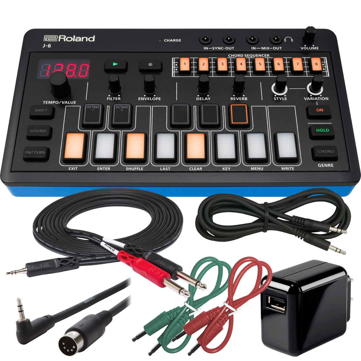 Roland Aira Compact J-6 Chord Synthesizer POWER & CABLE KIT – Kraft Music