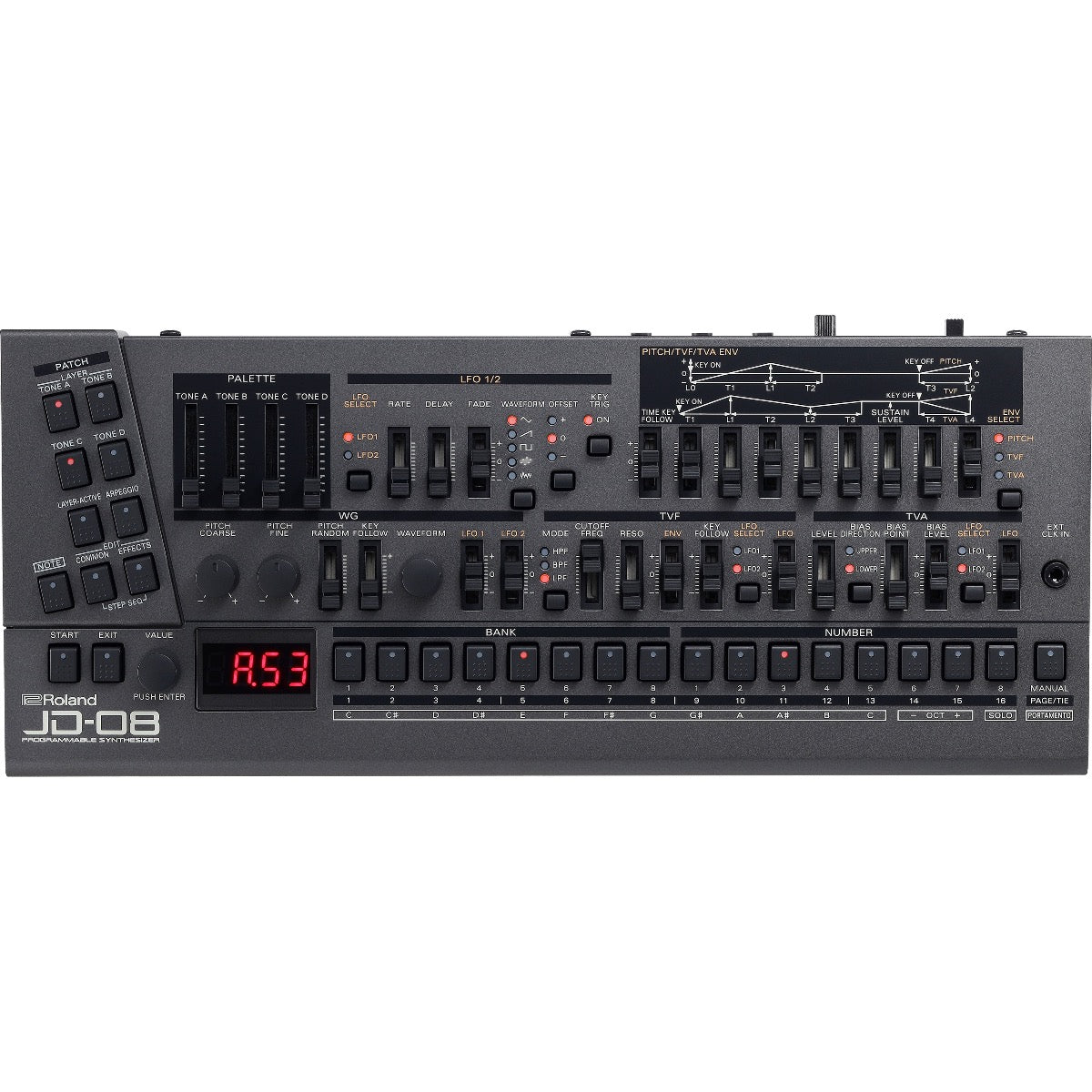 Roland Boutique JD-08 Synthesizer Module with K-25m Keyboard Roland Boutique JD-08 Synthesizer Module with K-25m Keyboard
