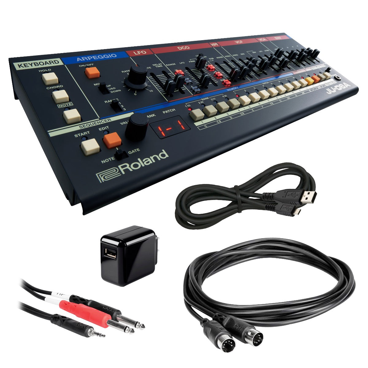 Roland Boutique JU-06A Synthesizer Sound Module POWER & CABLE KIT – Kraft  Music