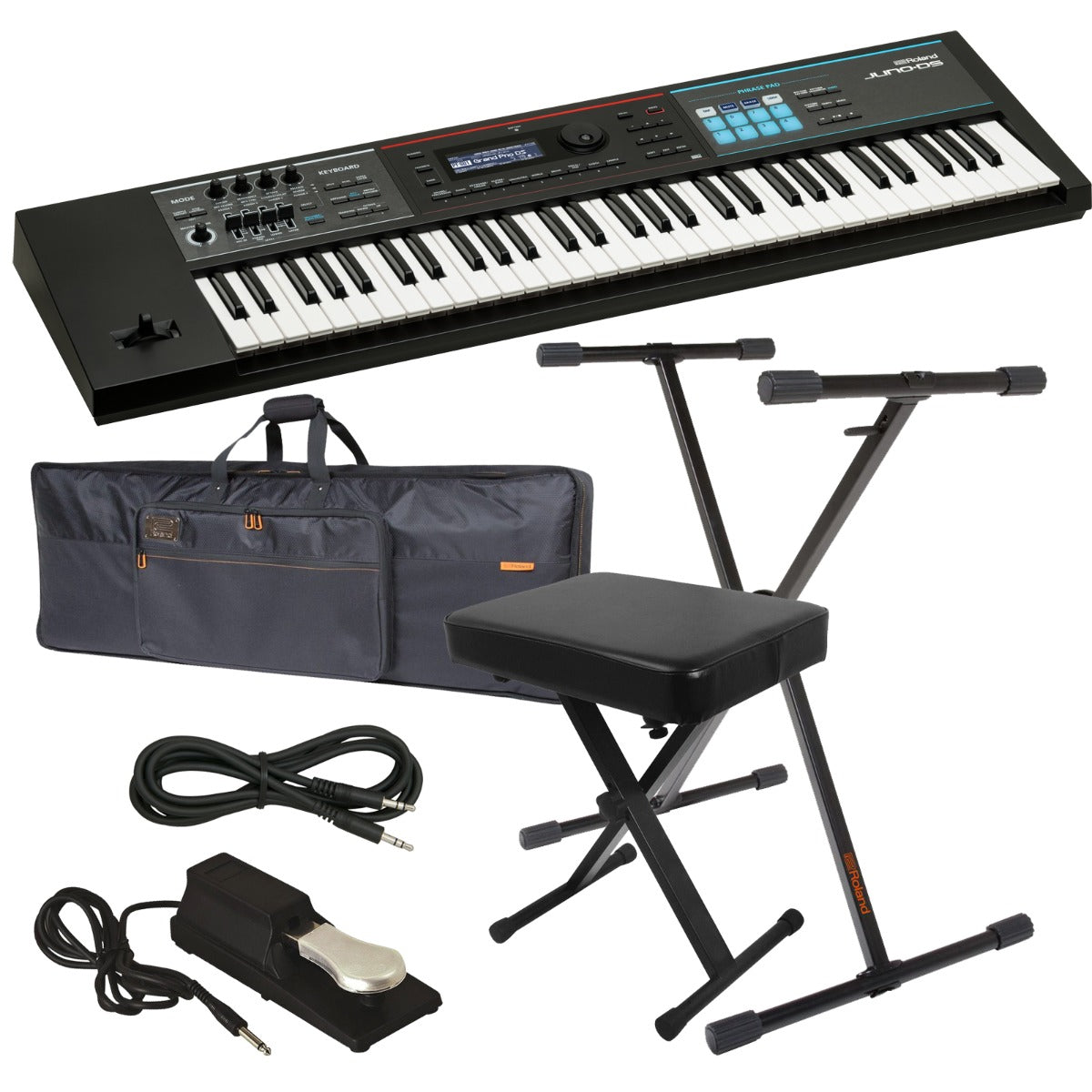 Roland JUNO-DS61 Synthesizer STAGE ESSENTIALS BUNDLE