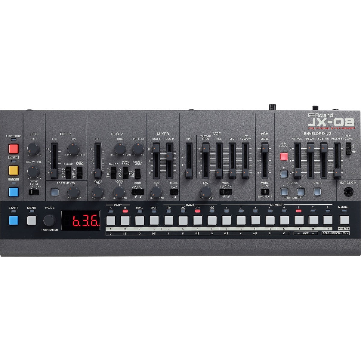Roland Boutique JX-08 Synthesizer Module with K-25m Keyboard Unit DECKSAVER KIT Roland Boutique JX-08 Synthesizer Module with K-25m Keyboard Unit DECKSAVER KIT
