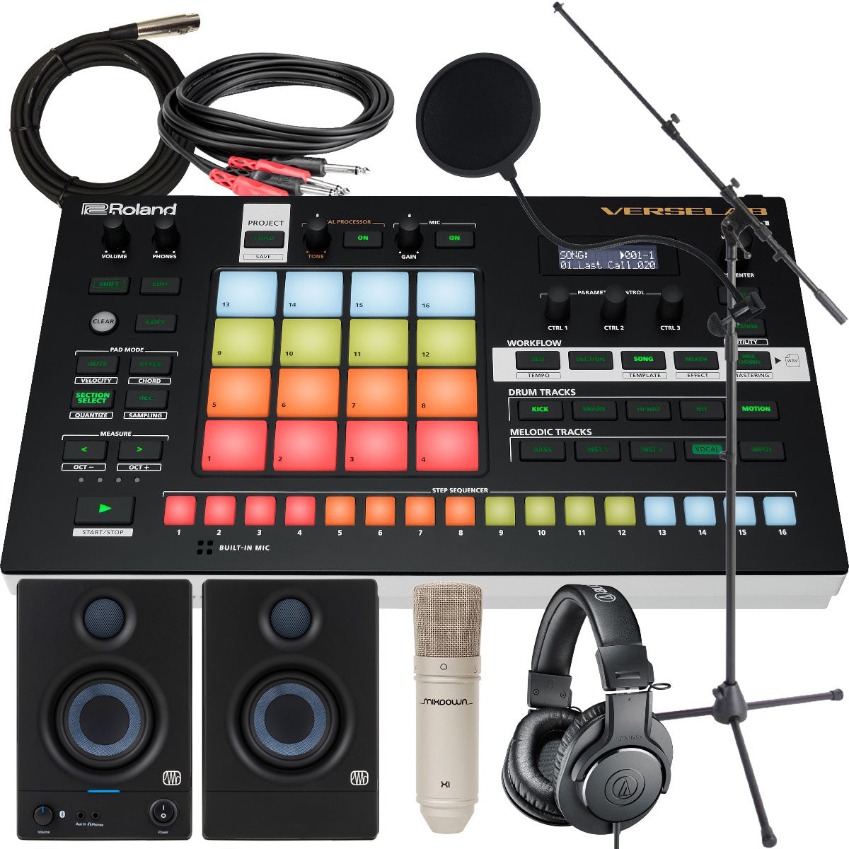 Roland Verselab MV-1 Music Workstation COMPLETE STUDIO BUNDLE 