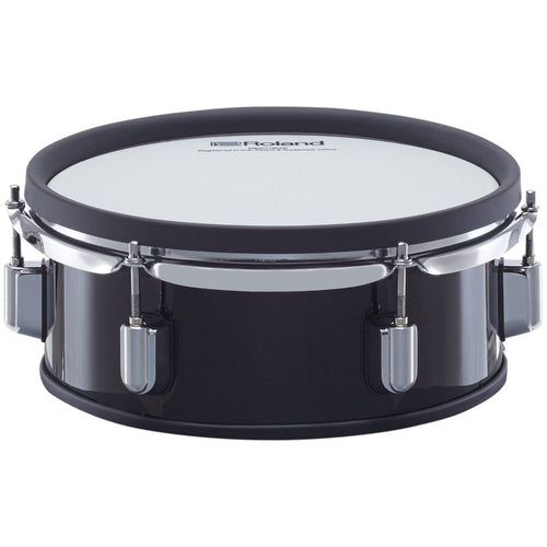 Side angled image of the Roland PDA100L-BK VAD 10" Tom Drum Pad