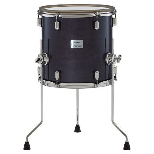 Side view of the Roland PDA140F VAD 14" Floor Tom Pad - Gloss Ebony