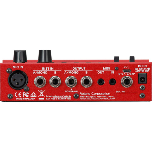 Rear view of Boss RC-500 Loop Station