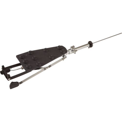 3/4 view of Roland RDH-120A V-Drums Hi-Hat Stand with Noise Eater Technology in folded/collapsed position showing front, right side and bottom