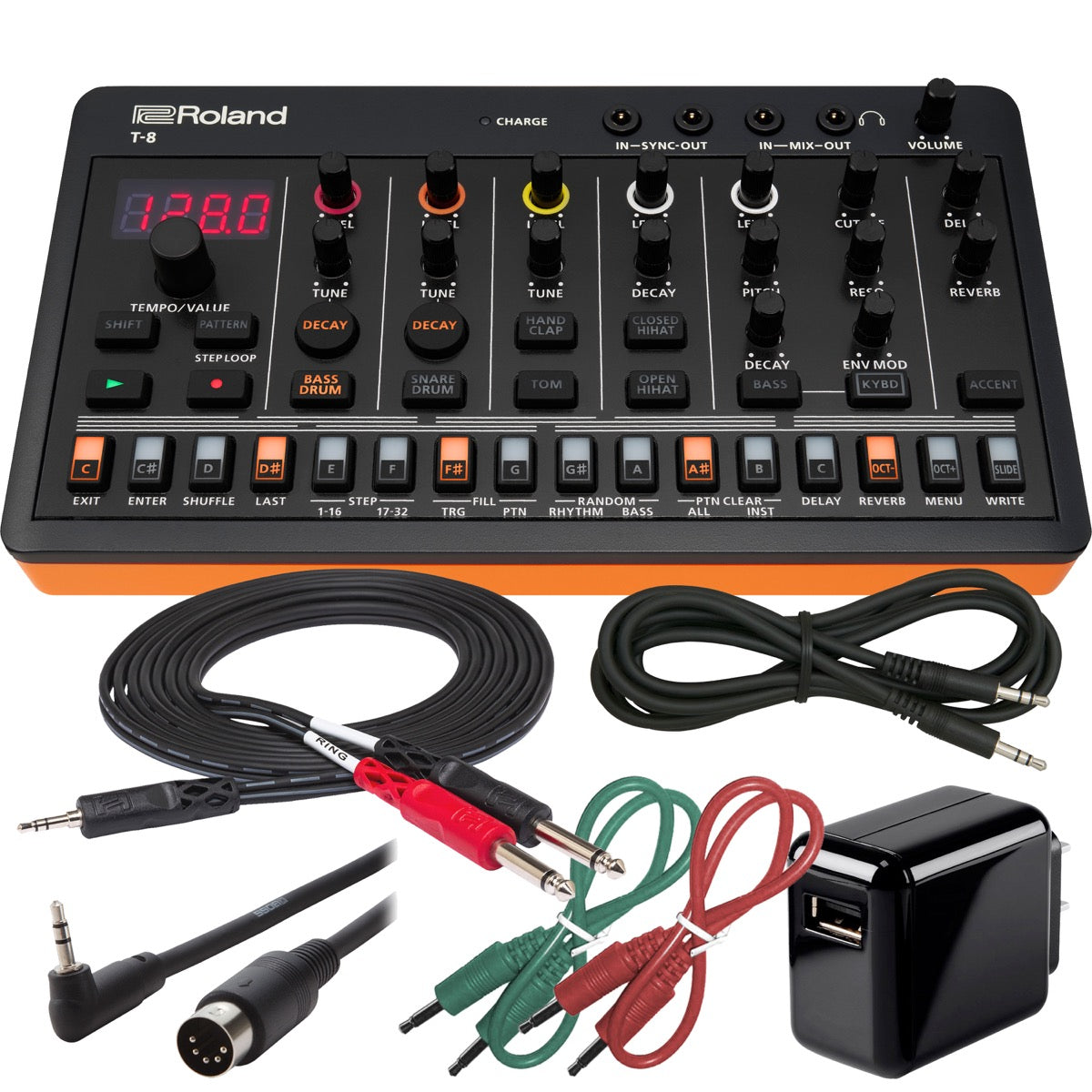 Roland Aira Compact T-8 Beat Machine POWER & CABLE KIT – Kraft Music