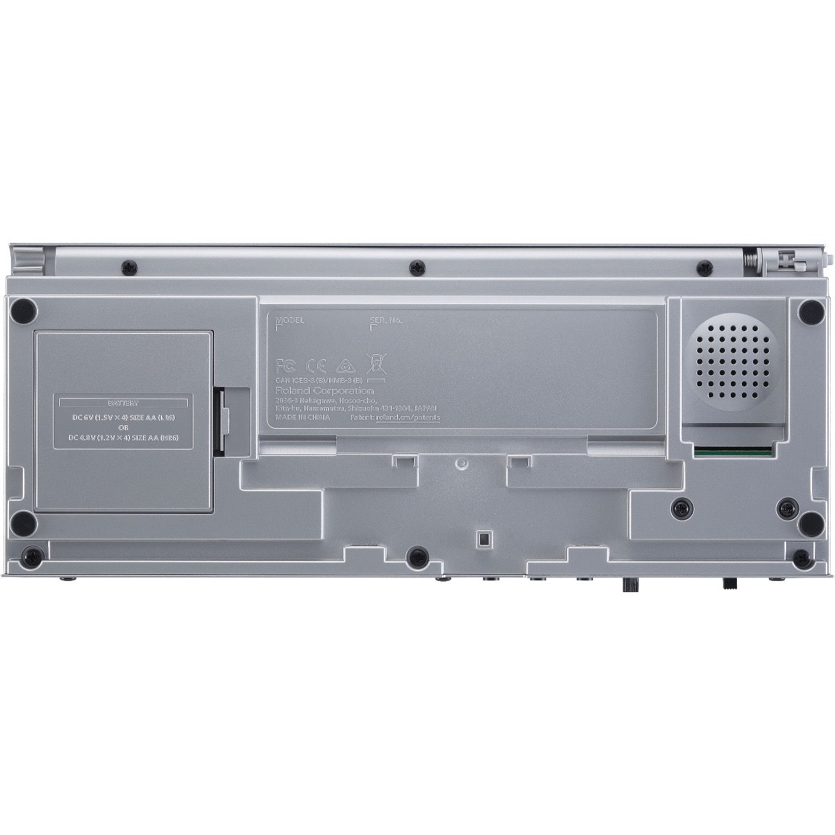 Bottom view of Roland Boutique TR-06 Drumatix