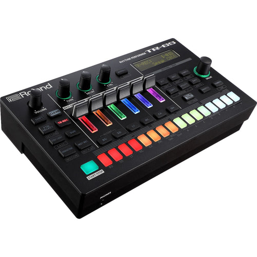3/4 view of Roland TR-6S Rhythm Performer showing top, front and left side