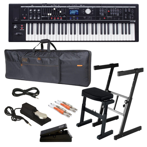 Collage image of the Roland V-Combo VR-09B Performance Keyboard STAGE RIG