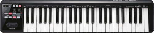 roland a-49 midi controller keyboard - black