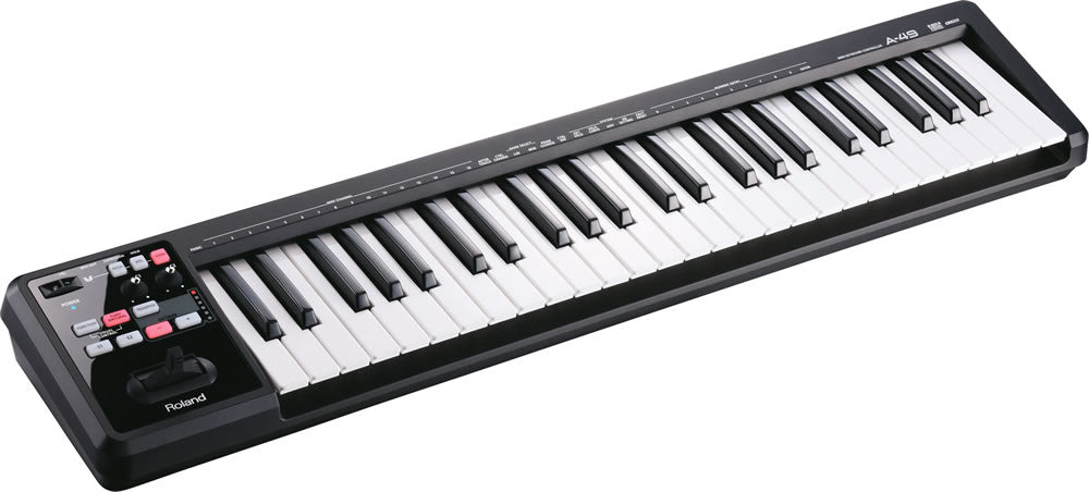Roland A-49 MIDIキーボードコントローラー ブラック Roland A-49 MIDI Controller Keyboard - Black BONUS PAK
