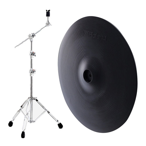 Collage image of the Roland CY-14C-T 14" V-Cymbal Crash CYMBAL PAK bundle