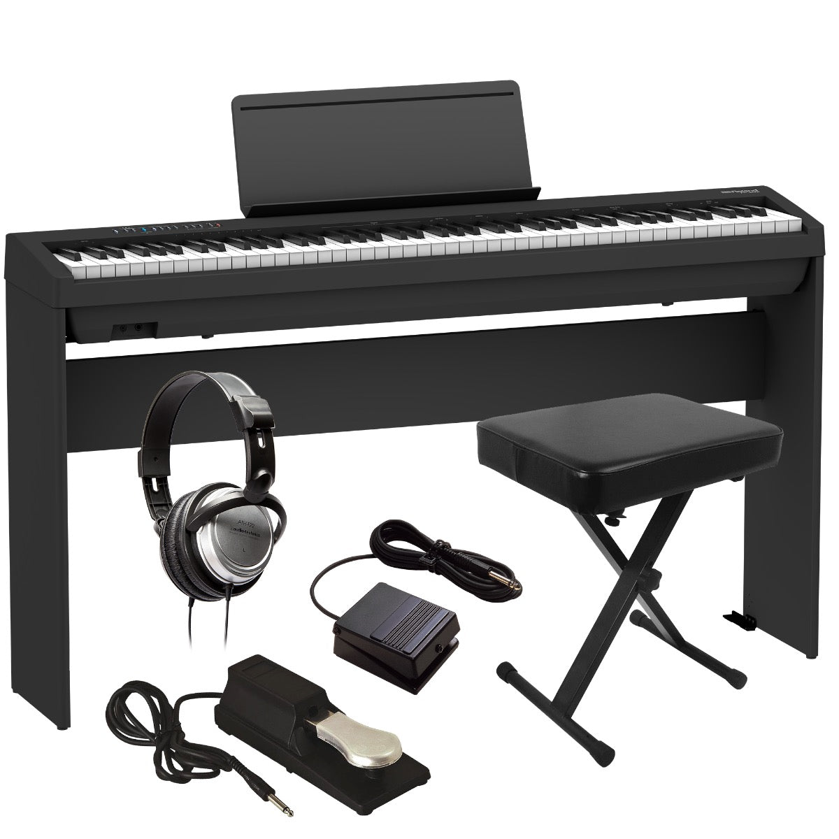 Roland FP-30X Digital Piano - Black w/ Adjustable Stand
